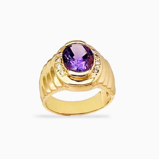 Anillo amatista oro 18k