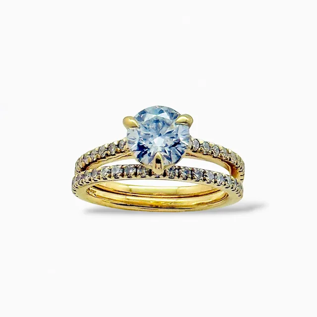 Anillo de compromiso pisargolla oro 18k